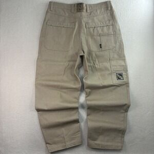 Vintage Hedz Up Jeans Carpenter Pants Men 40x33 Beige Baggy Skater Y2K Loose